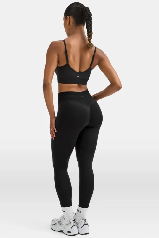 Sculpt Seamless Ruched Sports Bra - Black Marl
