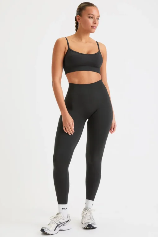 Sculpt Seamless Scrunch Legging - Black Marl