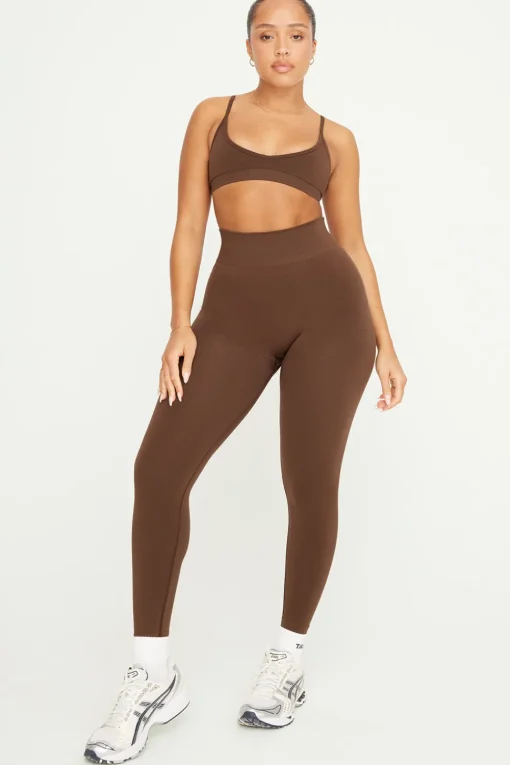 Sculpt Seamless Scrunch Legging - Coffee Marl