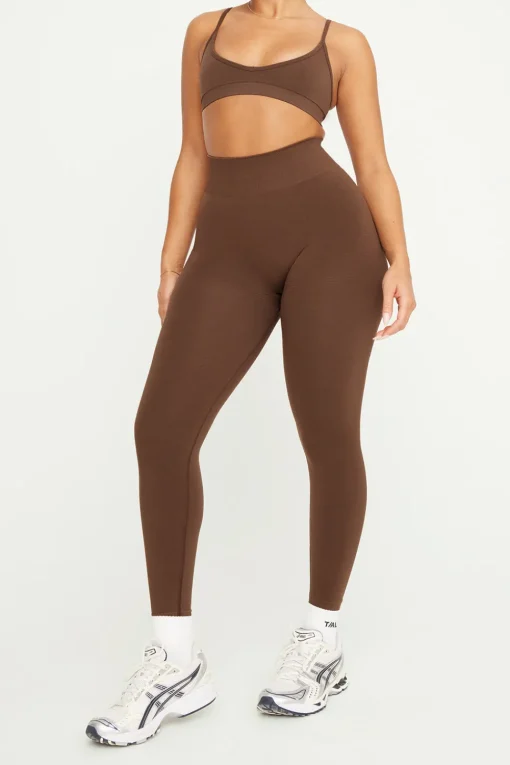 Sculpt Seamless Scrunch Legging - Coffee Marl