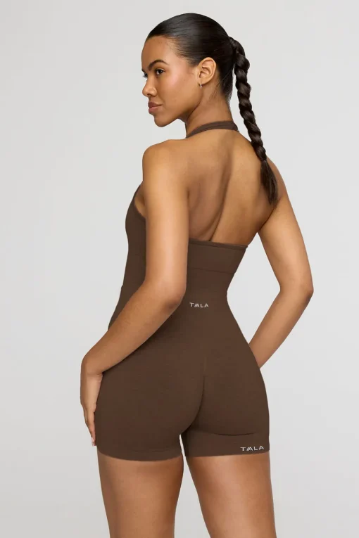 Sculpt Seamless Scrunch Shorts - Coffee Marl