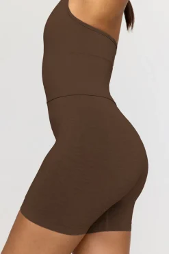 Sculpt Seamless Scrunch Shorts - Coffee Marl
