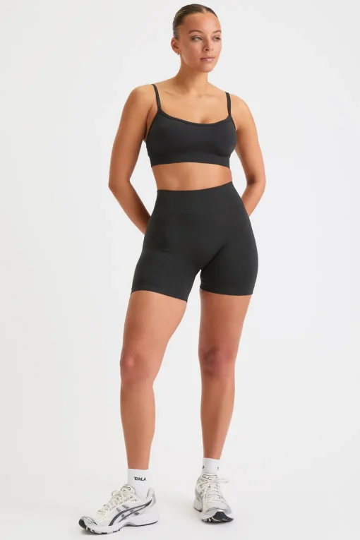 Sculpt Seamless Scrunch Shorts - Black Marl