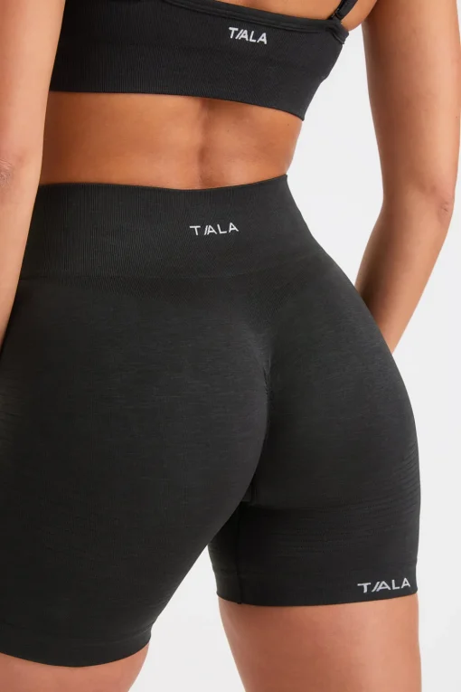 Sculpt Seamless Scrunch Shorts - Black Marl
