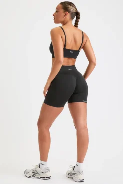 Sculpt Seamless Scrunch Shorts - Black Marl