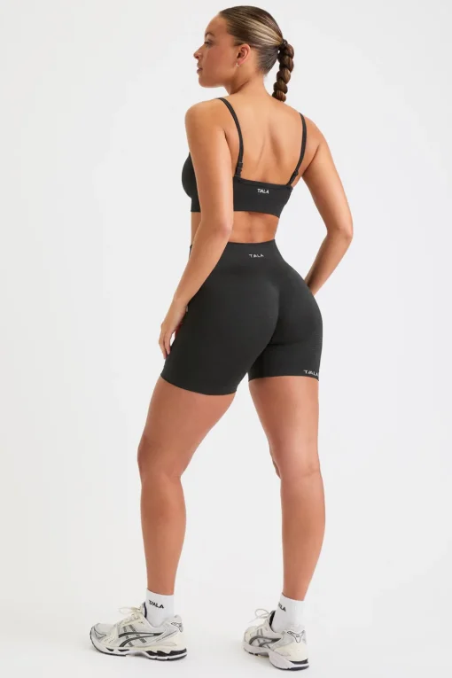 Sculpt Seamless Scrunch Shorts - Black Marl