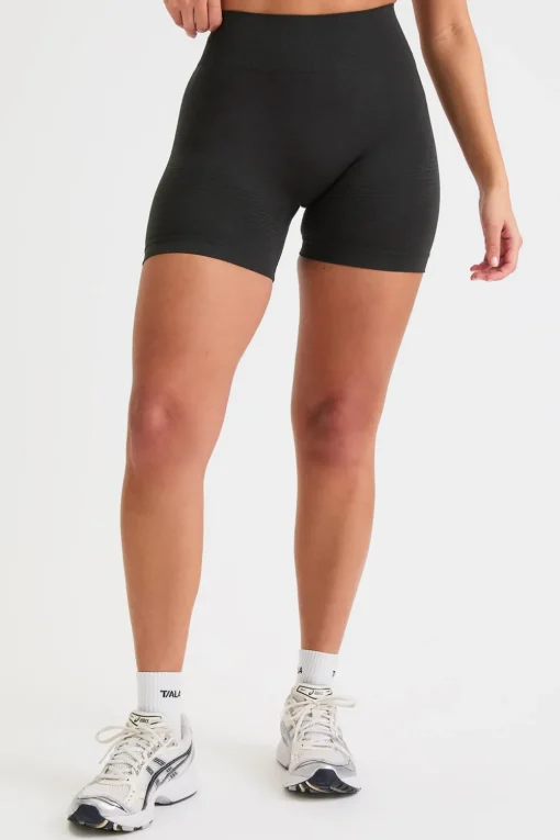 Sculpt Seamless Scrunch Shorts - Black Marl