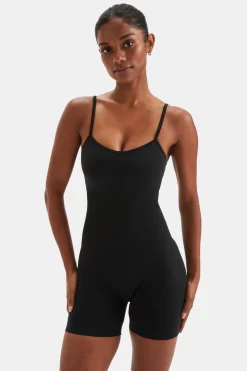 Sculpt Seamless Scrunch Unitard - Black Marl