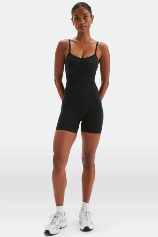 Sculpt Seamless Scrunch Unitard - Black Marl