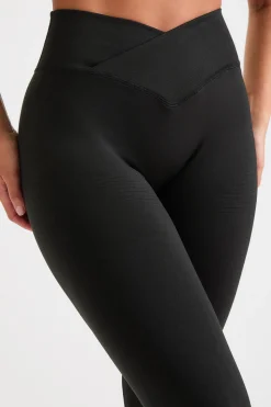 Sculpt Seamless Wrap Scrunch Legging - Black Marl