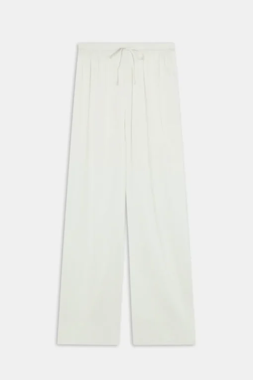 Silky Wide Leg Trouser - Diamond White