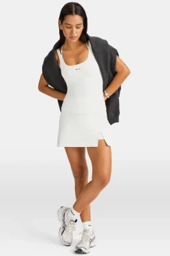 SkinLuxe Asymmetric Side Split Skort - Coconut Milk