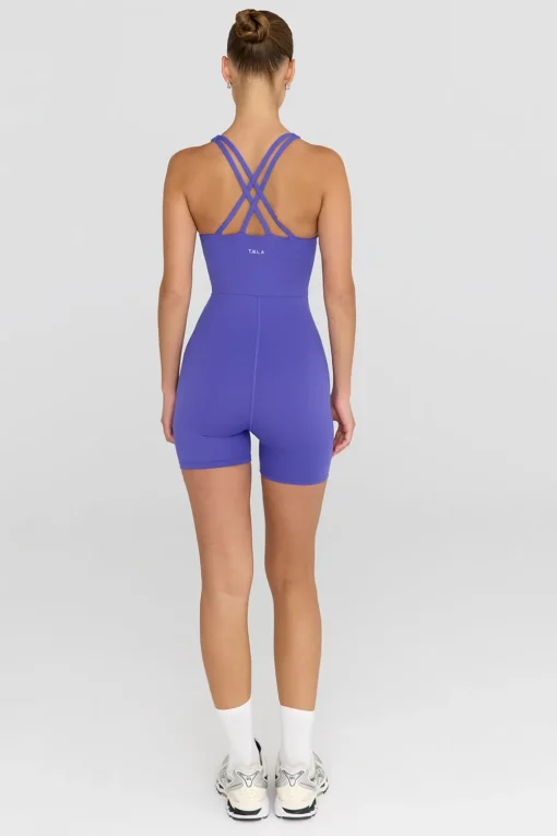 SkinLuxe Built-In Support Strappy Back Unitard - Grape