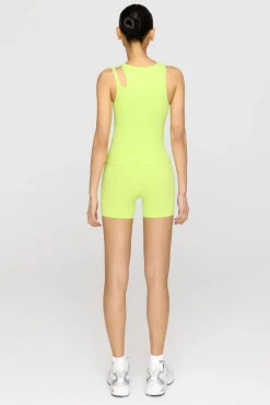 SkinLuxe Built-In Support Cut Out Shoulder Vest - Key Lime
