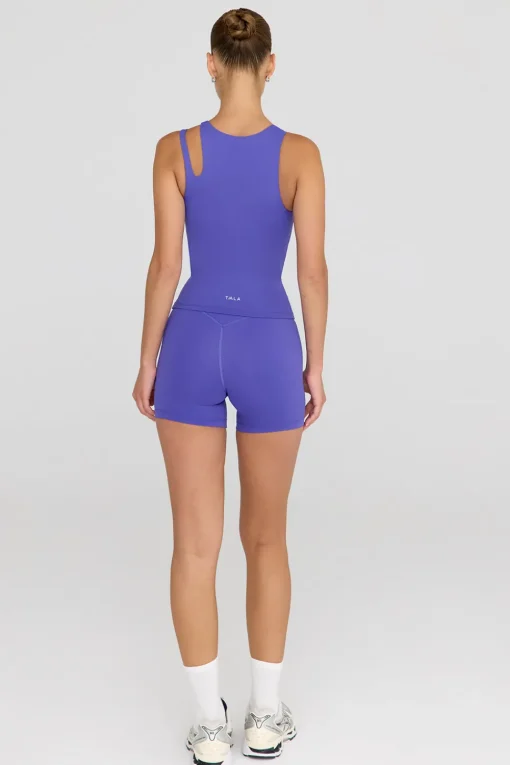SkinLuxe Built-In Support Cut Out Shoulder Vest - Grape
