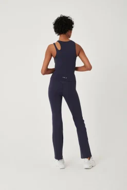 SkinLuxe Built-In Support Cut Out Shoulder Vest - Navy