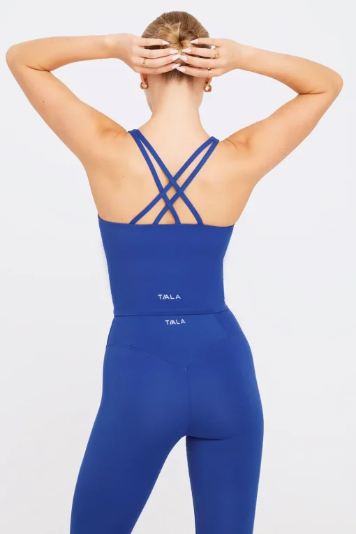 SkinLuxe Built-In Support Strappy Back Cami Top - Cobalt Blue
