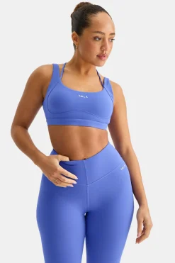 SkinLuxe Contour Scoop Back Sports Bra - Iris Blue