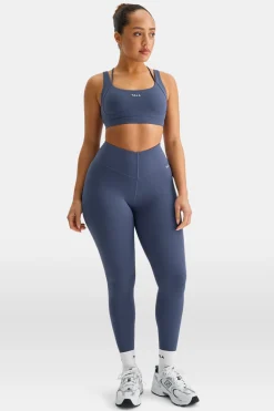 SkinLuxe Contour Scoop Back Sports Bra - Vintage Blue