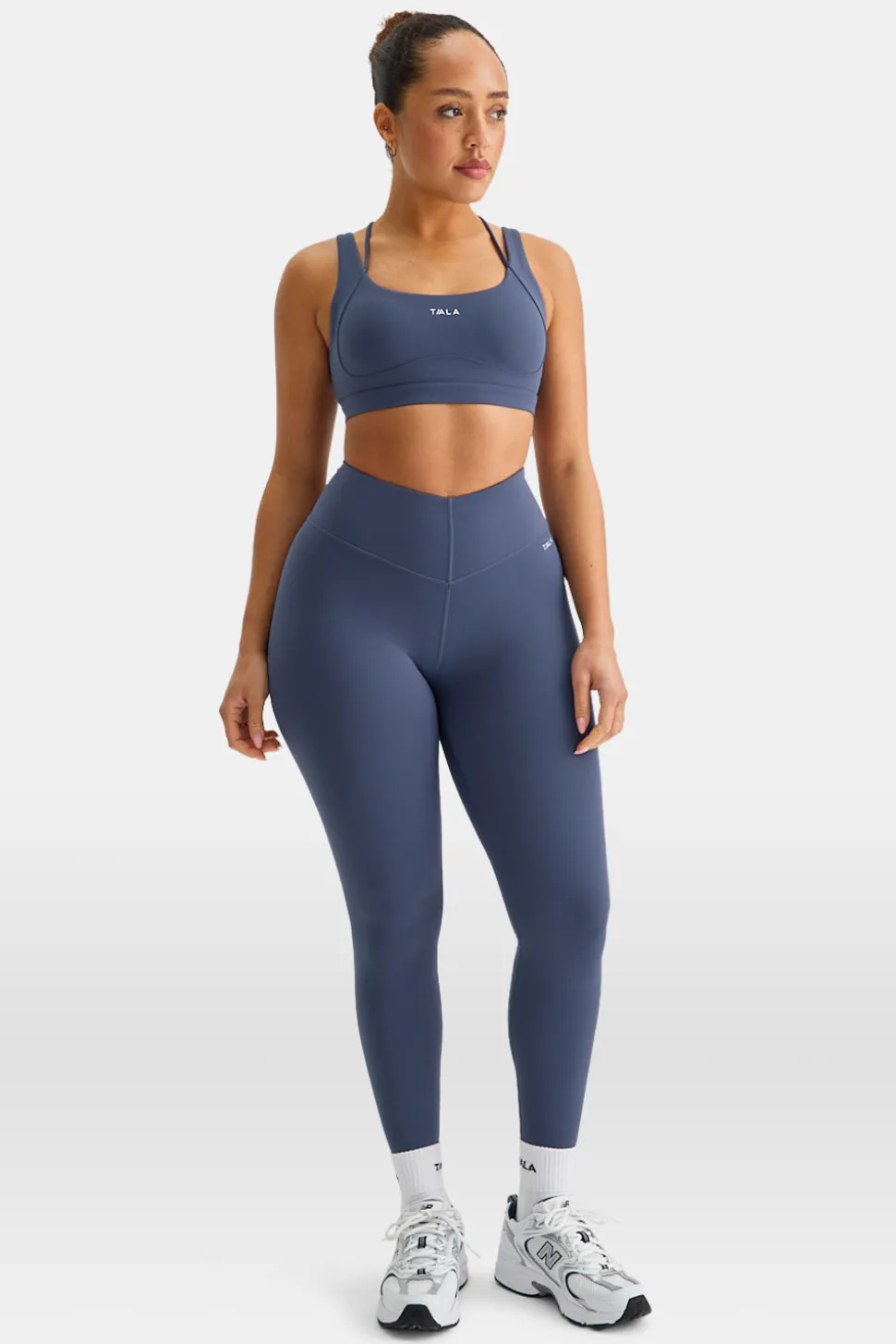 SkinLuxe Contour Scoop Back Sports Bra - Vintage Blue