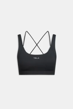 SkinLuxe Contour Scoop Back Sports Bra - Shadow Black