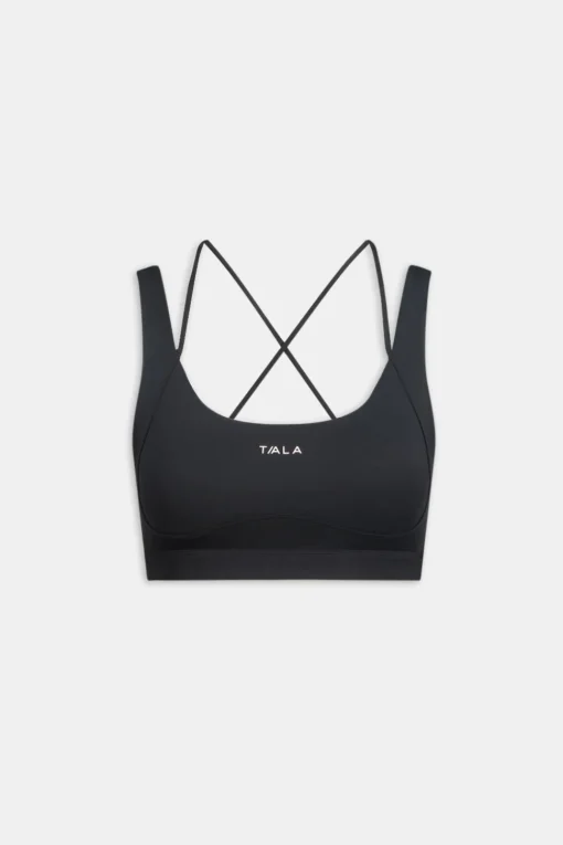 SkinLuxe Contour Scoop Back Sports Bra - Shadow Black