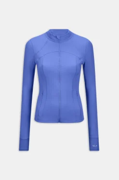 SkinLuxe Full Length Running Top - Iris Blue