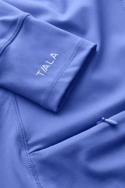 SkinLuxe Full Length Running Top - Iris Blue