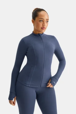 SkinLuxe Full Length Running Top - Vintage Blue