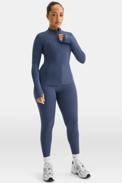 SkinLuxe Full Length Running Top - Vintage Blue