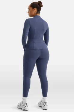 SkinLuxe Full Length Running Top - Vintage Blue