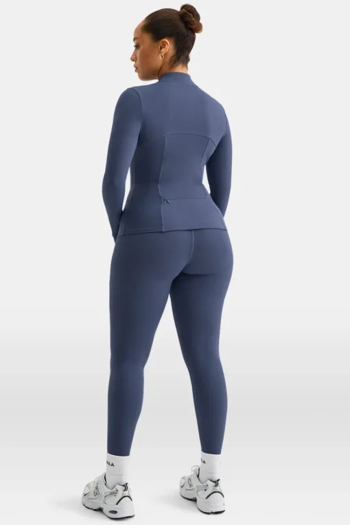 SkinLuxe Full Length Running Top - Vintage Blue