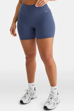 SkinLuxe High V-Waisted Shorts - Vintage Blue