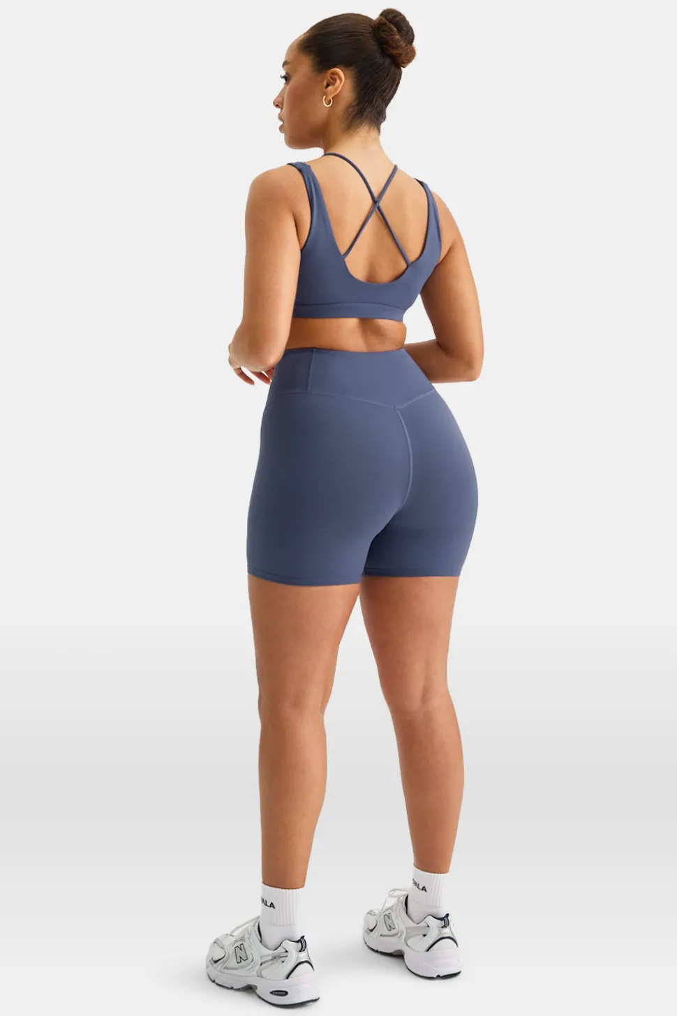 SkinLuxe High V-Waisted Shorts - Vintage Blue