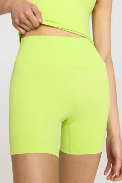 SkinLuxe High Waisted Cycling Shorts - Key Lime