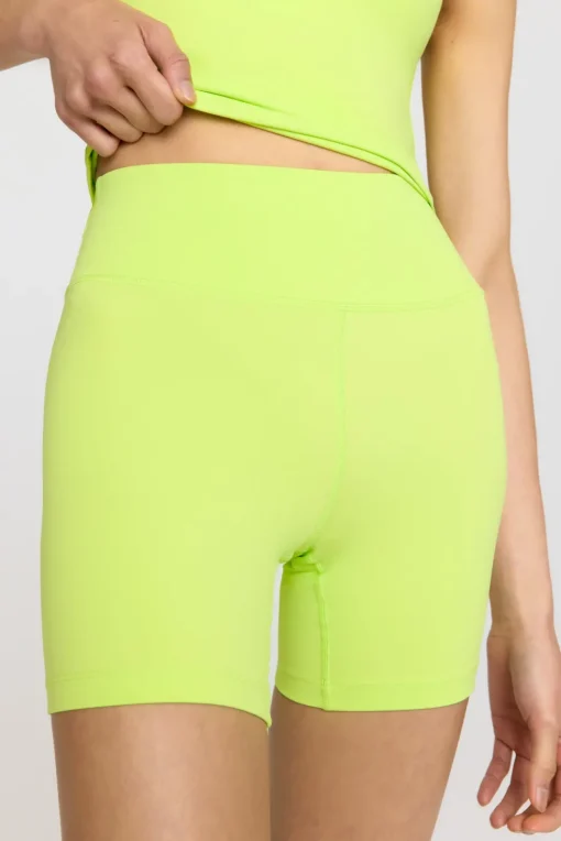SkinLuxe High Waisted Cycling Shorts - Key Lime