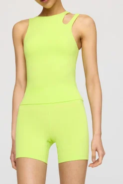 SkinLuxe High Waisted Cycling Shorts - Key Lime