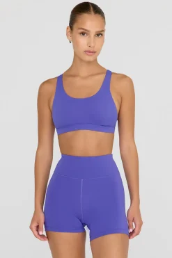 SkinLuxe High Waisted Cycling Shorts - Grape