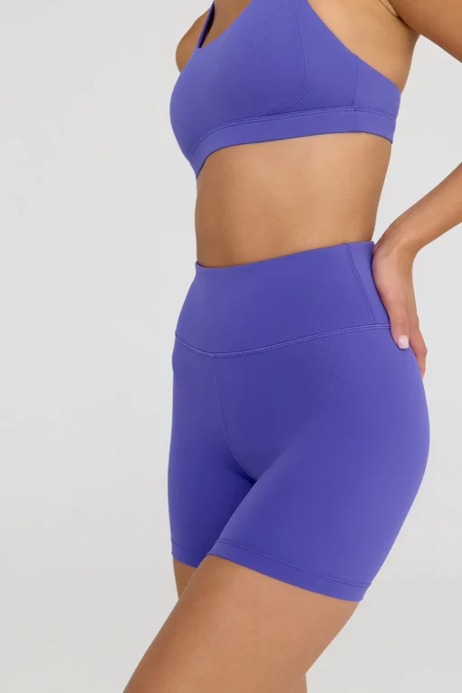 SkinLuxe High Waisted Cycling Shorts - Grape