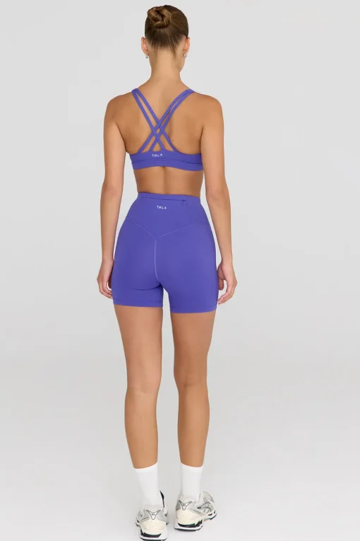 SkinLuxe High Waisted Cycling Shorts - Grape