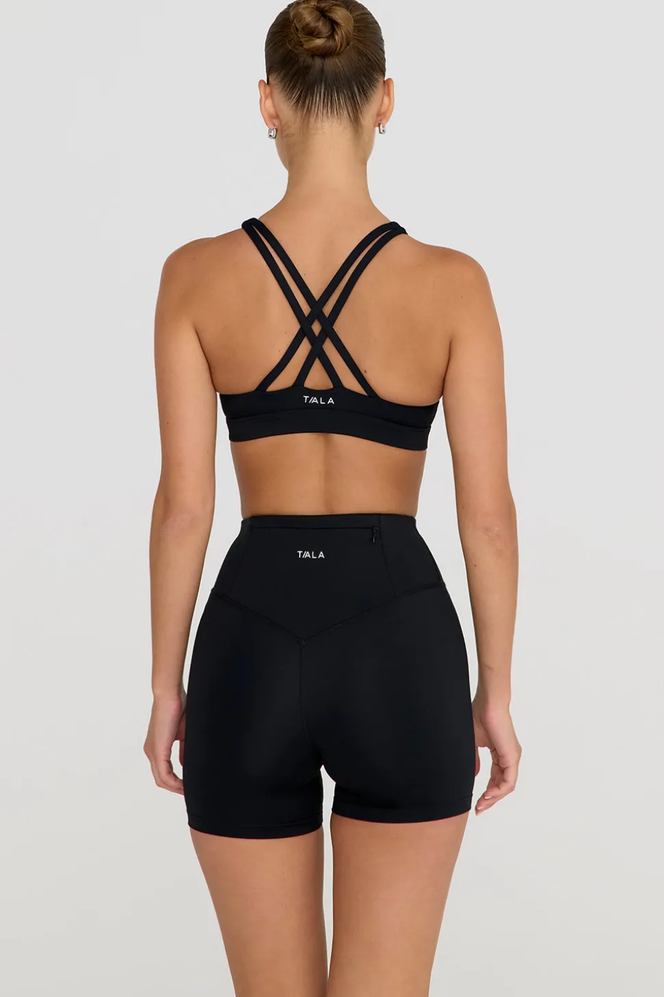 SkinLuxe High Waisted Cycling Shorts - Shadow Black