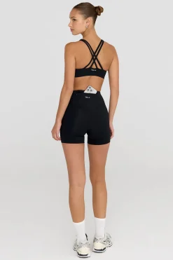 SkinLuxe High Waisted Cycling Shorts - Shadow Black