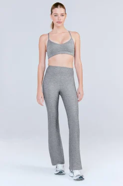 SkinLuxe High Waisted Flared Legging - Dark Grey Marl