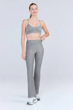 SkinLuxe High Waisted Flared Legging - Dark Grey Marl
