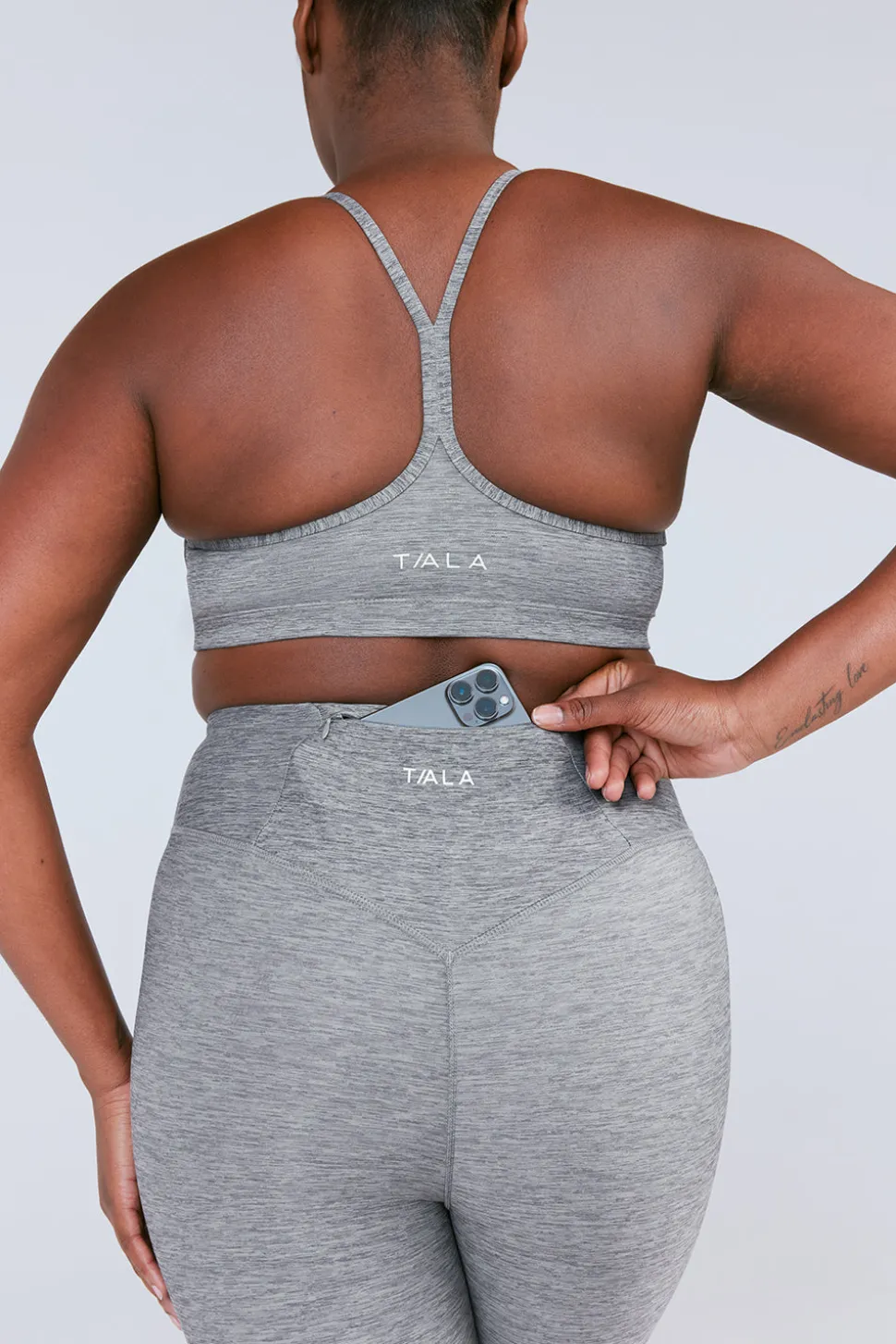 SkinLuxe High Waisted Legging - Dark Grey Marl