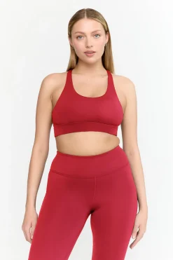 SkinLuxe Longline Tank Sports Bra - Retro Red