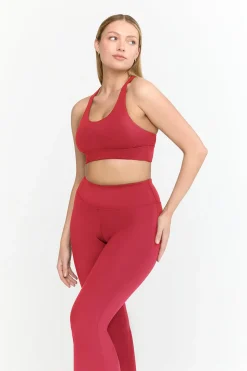 SkinLuxe Longline Tank Sports Bra - Retro Red