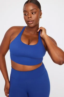SkinLuxe Longline Tank Sports Bra - Cobalt Blue