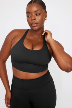 SkinLuxe Longline Tank Sports Bra - Shadow Black
