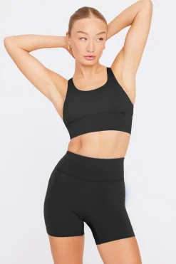 SkinLuxe Longline Tank Sports Bra - Shadow Black